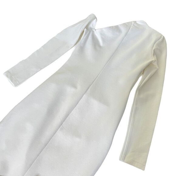 NICHOLAS Shiloh Cold Shoulder Midi Dress in Milk - Picture 8 of 12